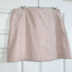 Abercrombie & Fitch Faux Suede Pink Skirt